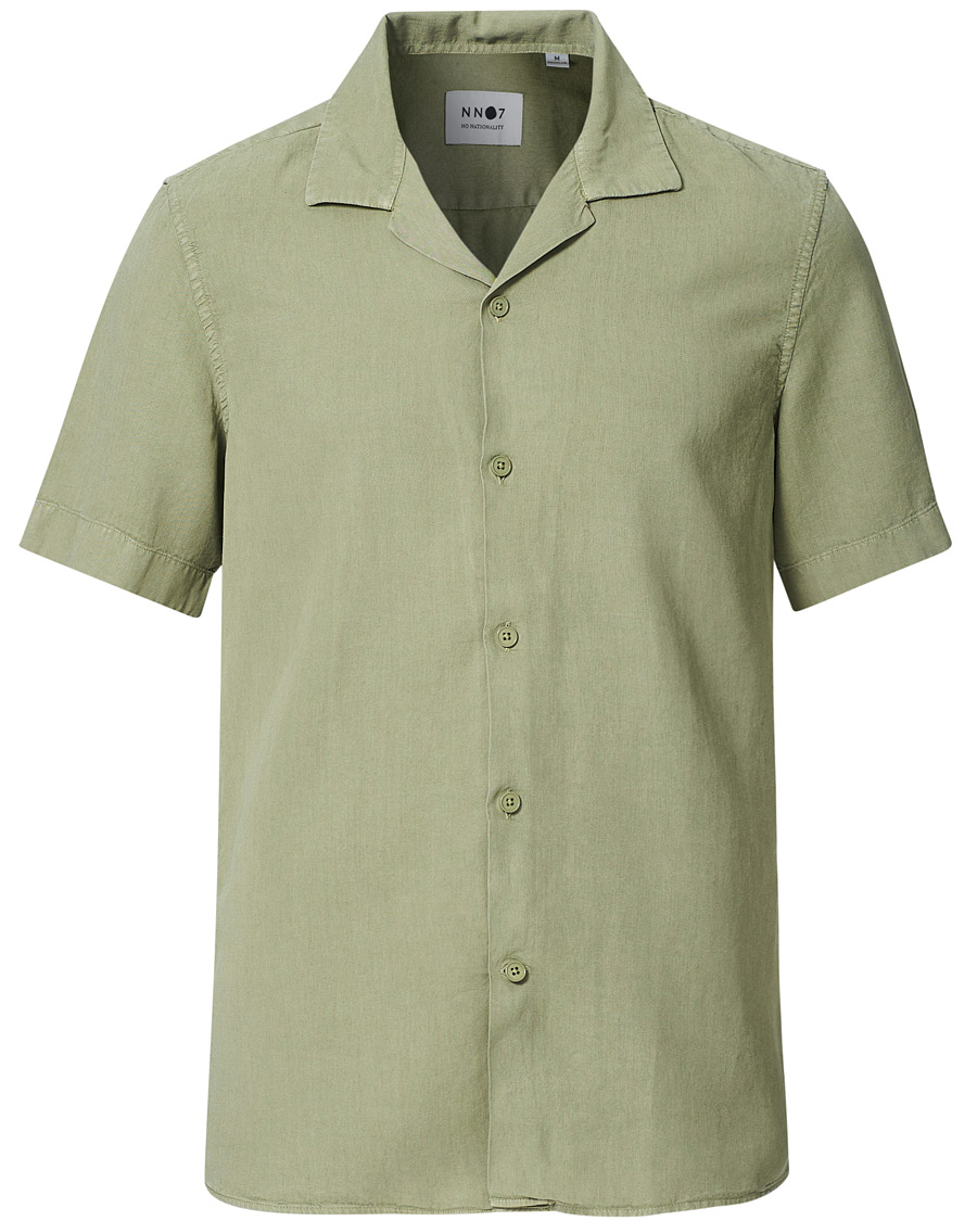 Herre | Skjorter | NN07 | Miyagi Resort Collar Short Sleeve Shirt Oil Green