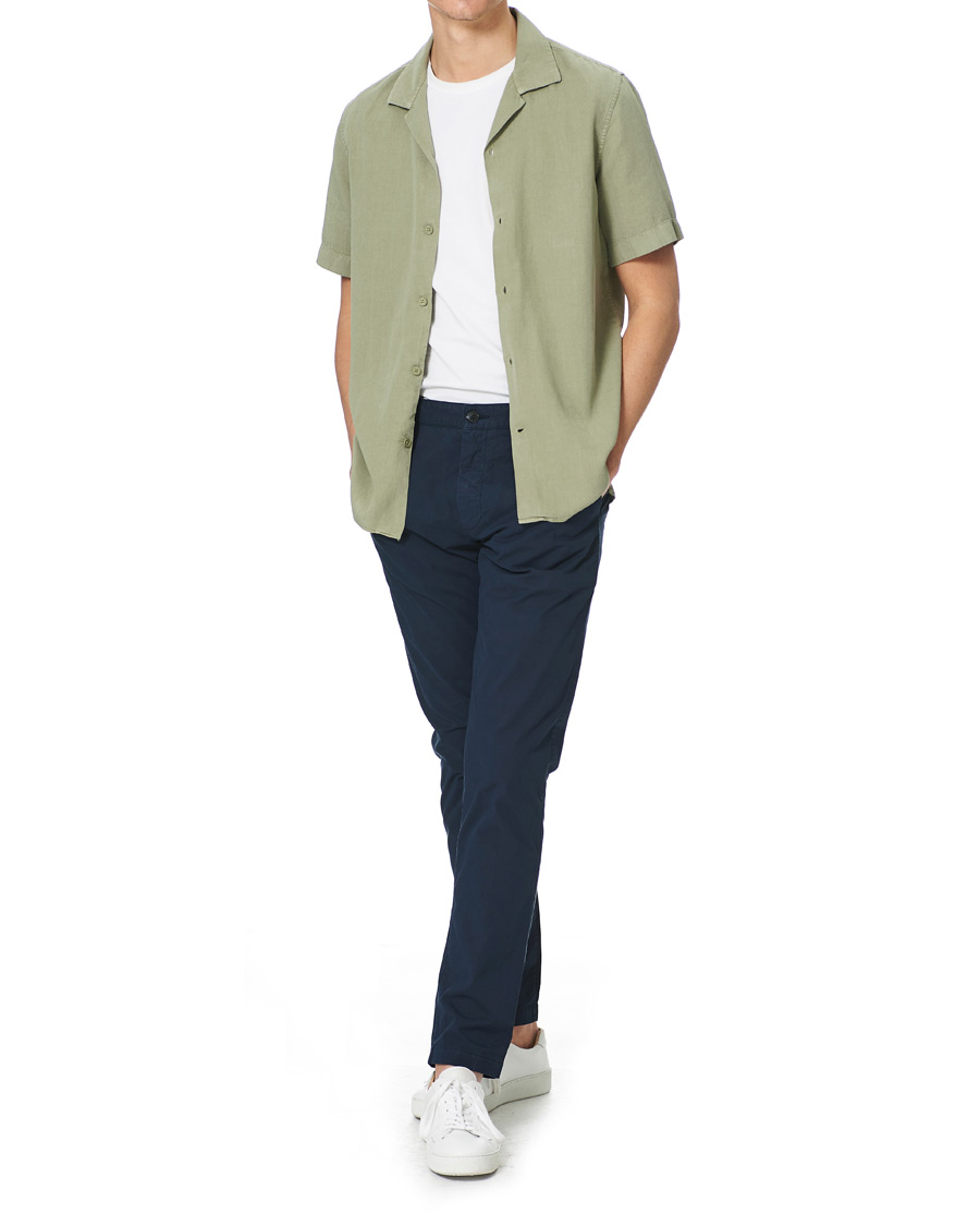 Herre | Skjorter | NN07 | Miyagi Resort Collar Short Sleeve Shirt Oil Green