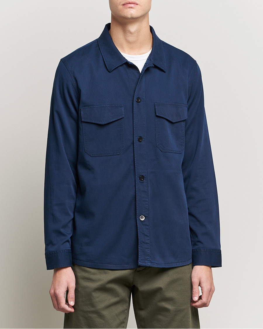 Herre | Skjorter | NN07 | Bernard Tencel Overshirt Navy