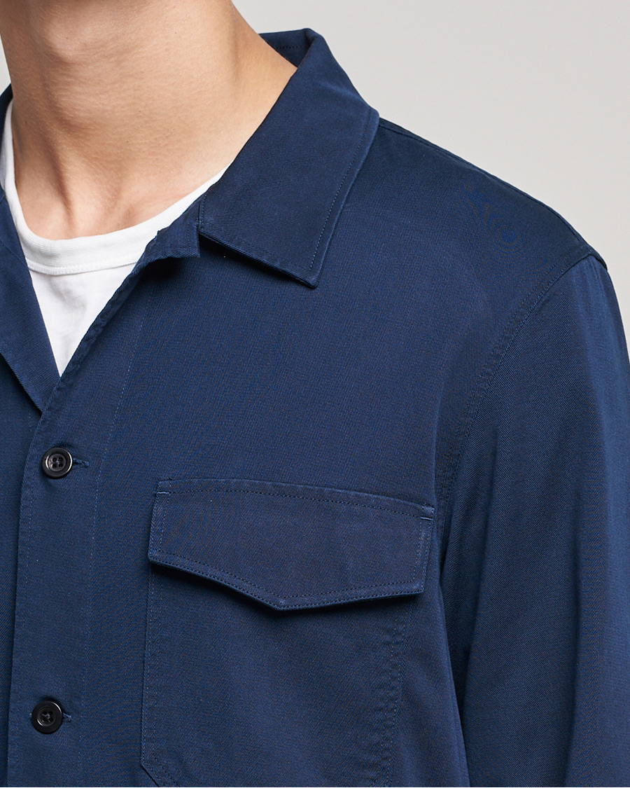 Herre | Skjorter | NN07 | Bernard Tencel Overshirt Navy