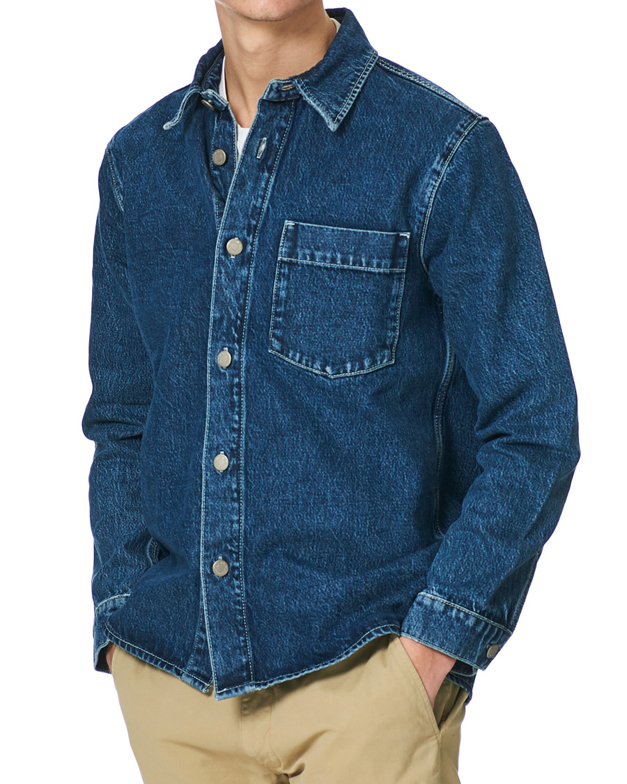 Herre | Skjorter | NN07 | Peter Denim Overshirt Dark Blue