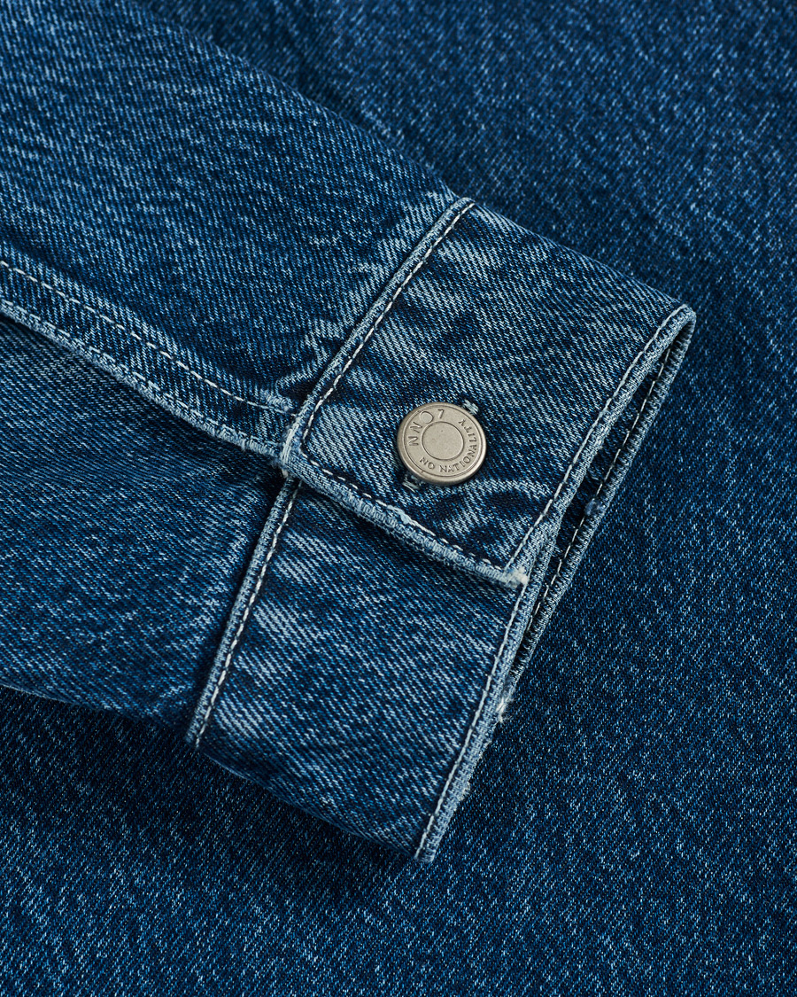 Herre | Skjorter | NN07 | Peter Denim Overshirt Dark Blue