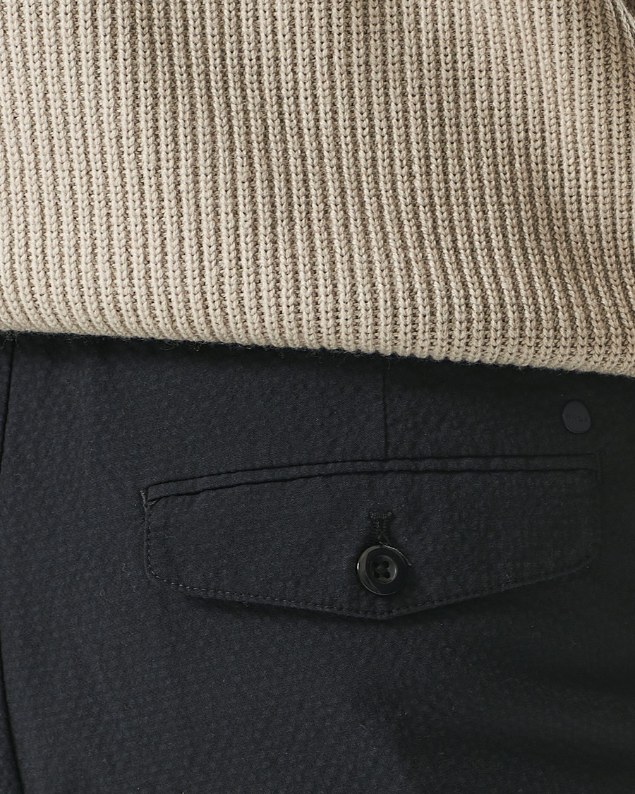 Herre | Bukser | NN07 | Foss Seersucker Drawstring Pants Black