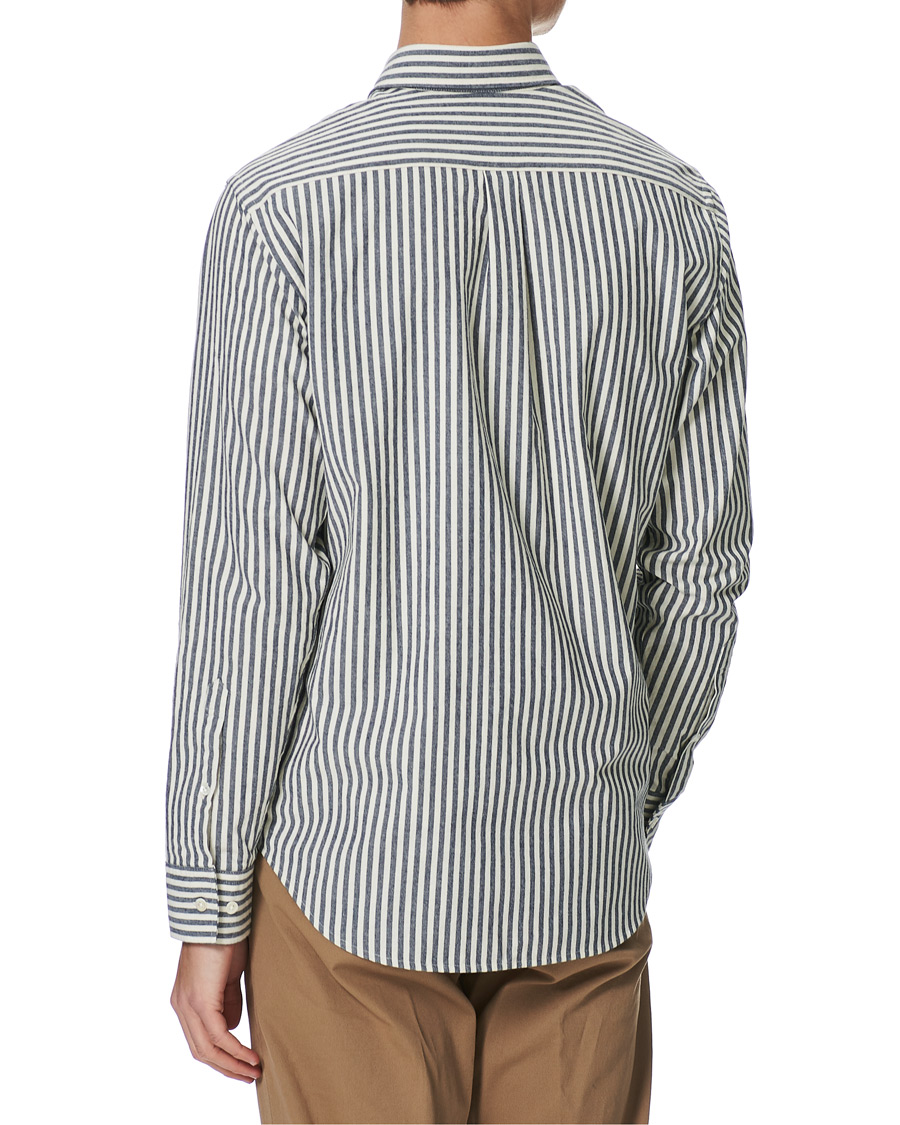 Herre | Skjorter | NN07 | Levon Button Down Seersucker Shirt Blue/White