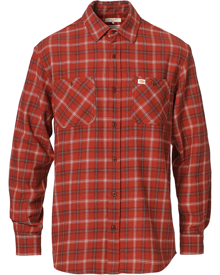 Herre | Skjorter | Nudie Jeans | Filip Lumber Light Flannel Shirt Poppy Red