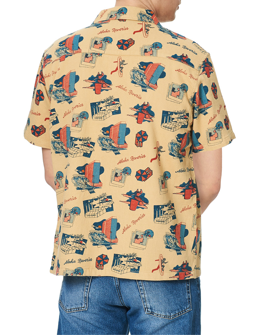 Herre | Skjorter | Nudie Jeans | Aron Printed Short Sleeve Shirt Faded Sun