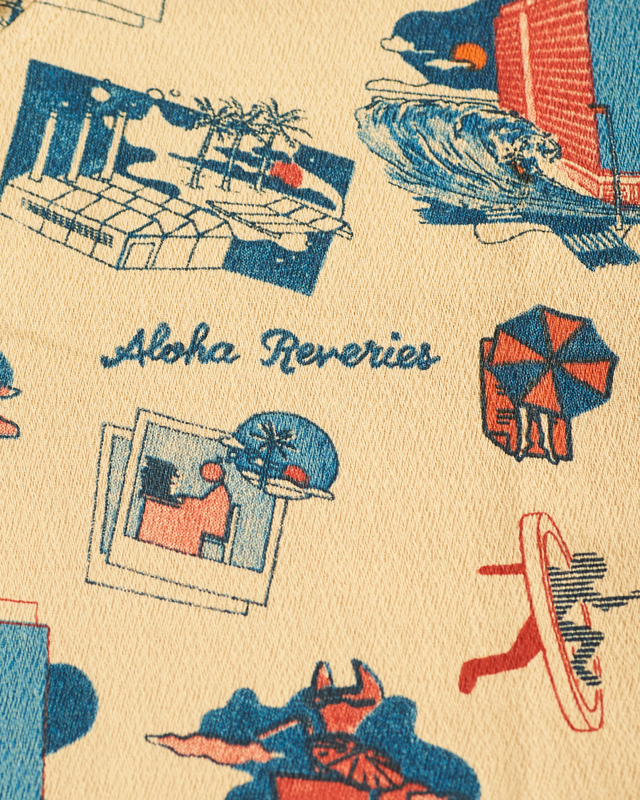Herre | Skjorter | Nudie Jeans | Aron Printed Short Sleeve Shirt Faded Sun