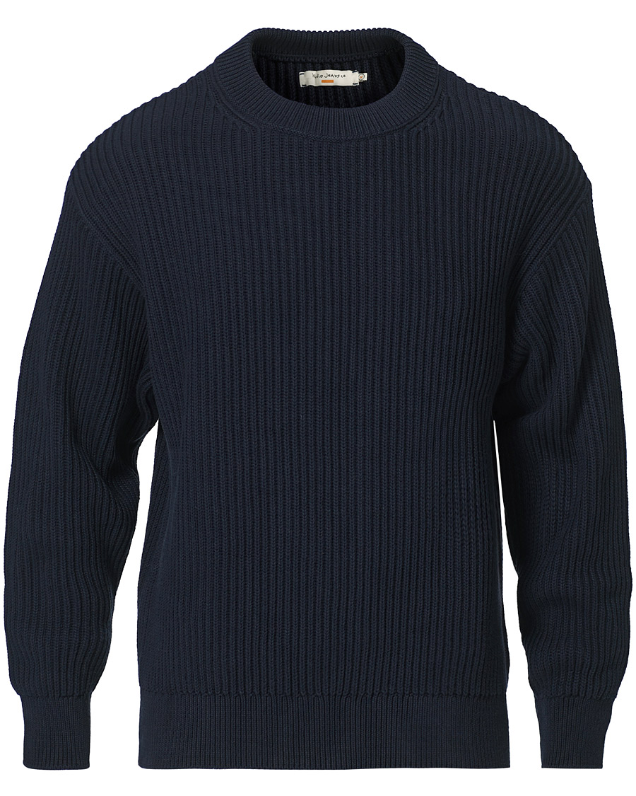 Herre | Gensere | Nudie Jeans | Frank Chunky Rib Sweater Navy
