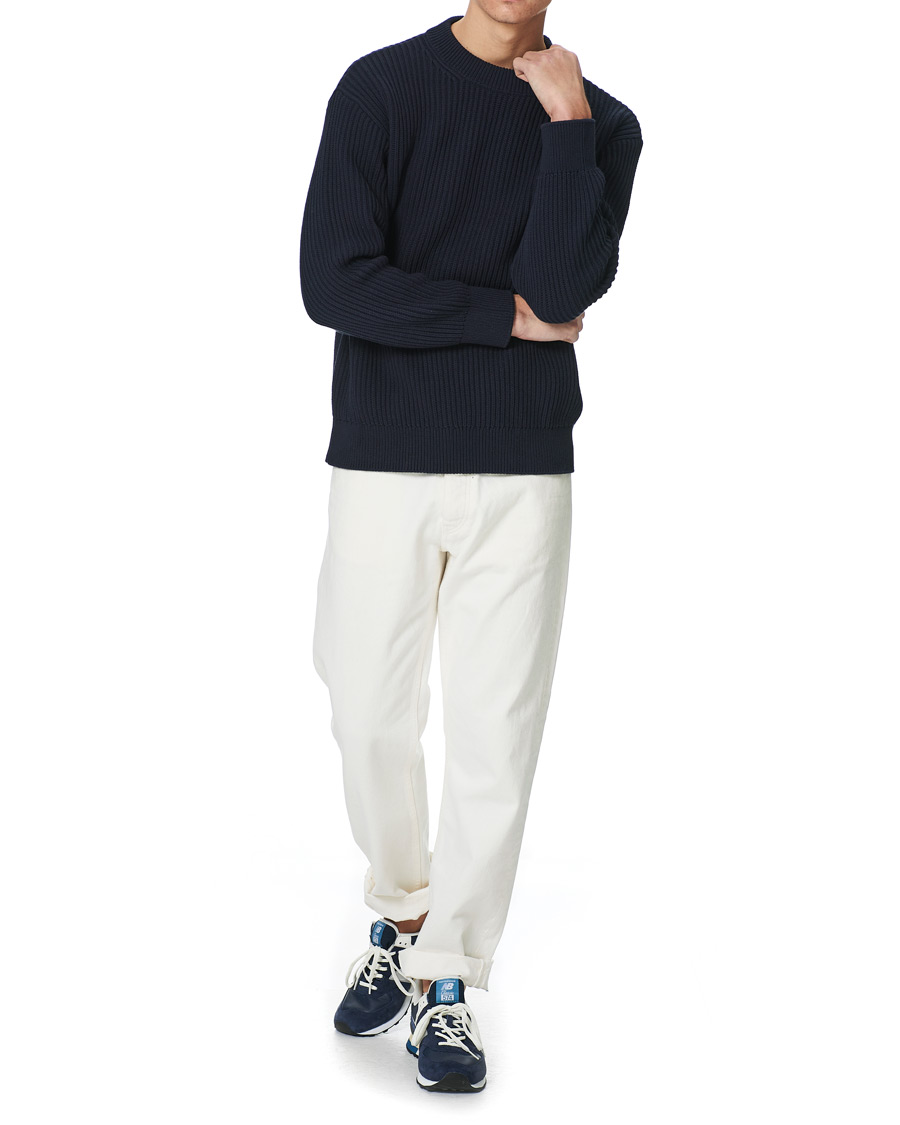 Herre | Gensere | Nudie Jeans | Frank Chunky Rib Sweater Navy