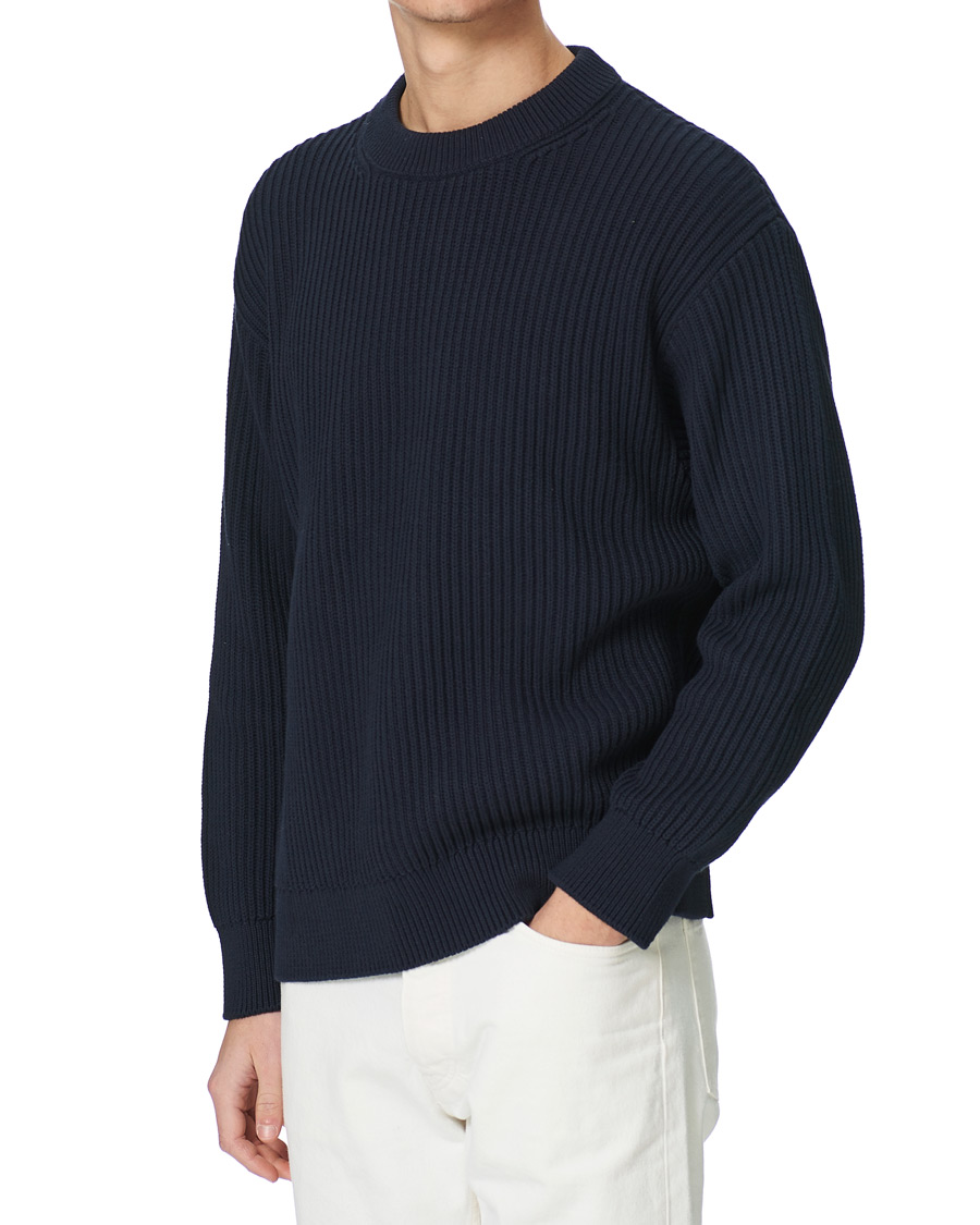 Herre | Gensere | Nudie Jeans | Frank Chunky Rib Sweater Navy