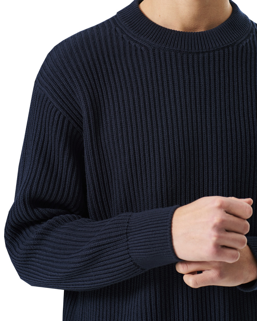 Herre | Gensere | Nudie Jeans | Frank Chunky Rib Sweater Navy