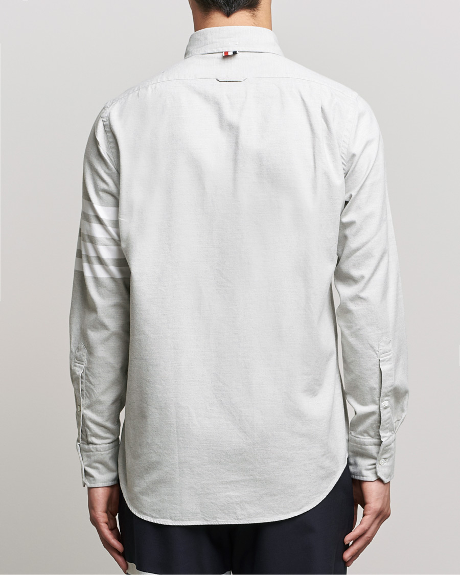 Herre | Skjorter | Thom Browne | 4 Bar Flannel Shirt Light Grey