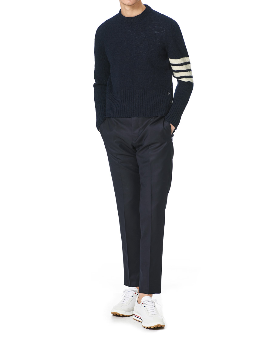 Herre | Gensere | Thom Browne | 4 Bar Mohair Crew Neck Sweater Navy