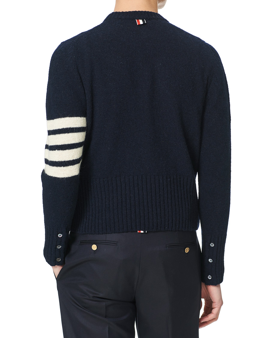Herre | Gensere | Thom Browne | 4 Bar Mohair Crew Neck Sweater Navy