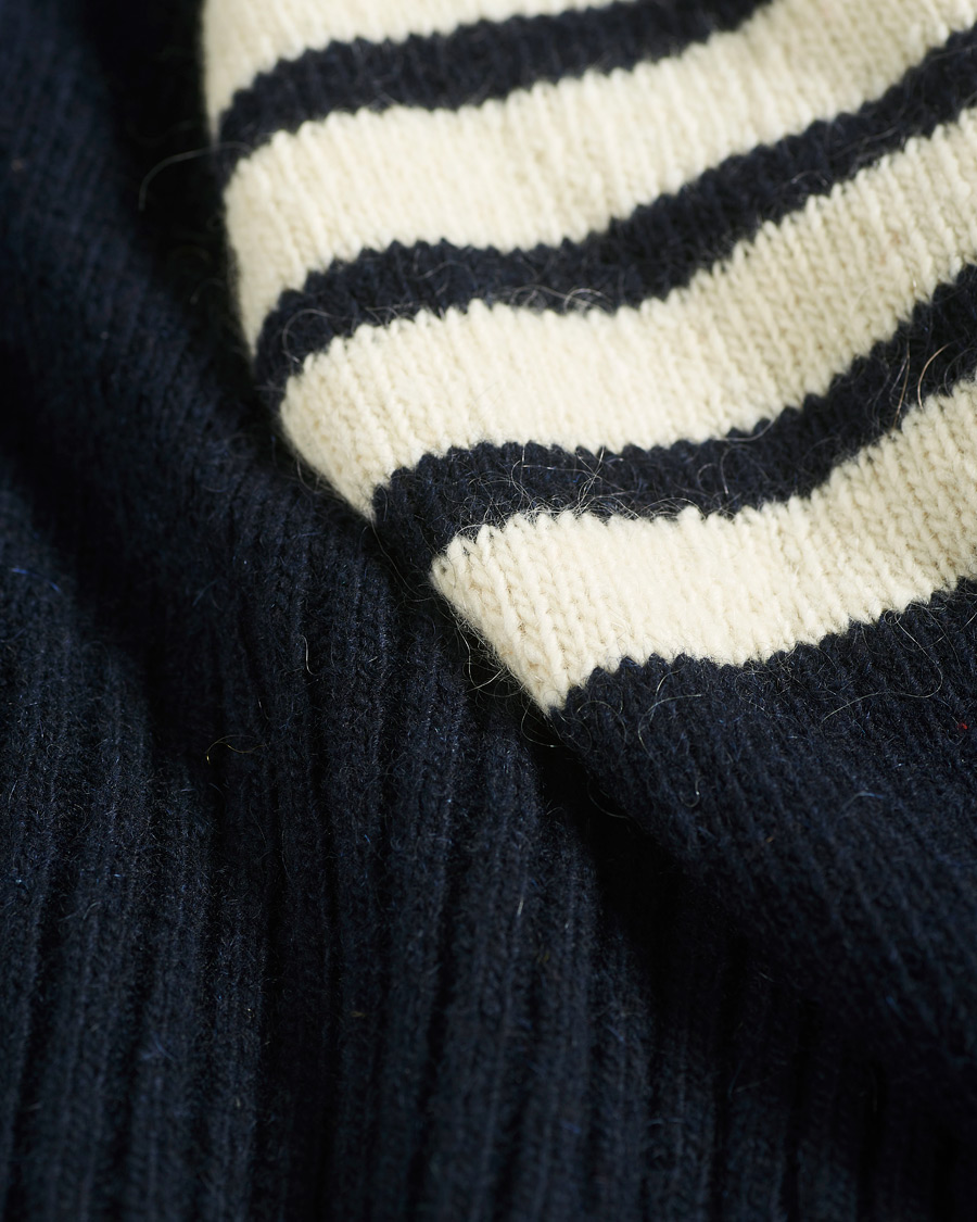 Herre | Gensere | Thom Browne | 4 Bar Mohair Crew Neck Sweater Navy