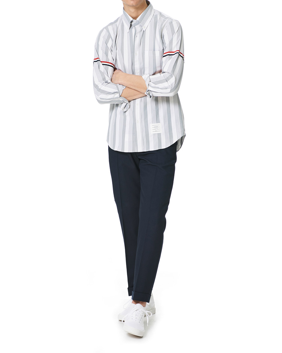 Herre | Skjorter | Thom Browne | Striped Shirt White/Grey