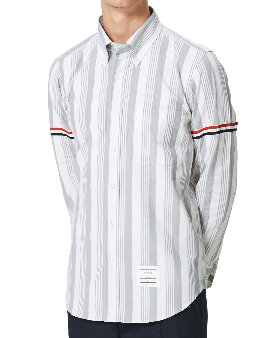 Herre | Skjorter | Thom Browne | Striped Shirt White/Grey