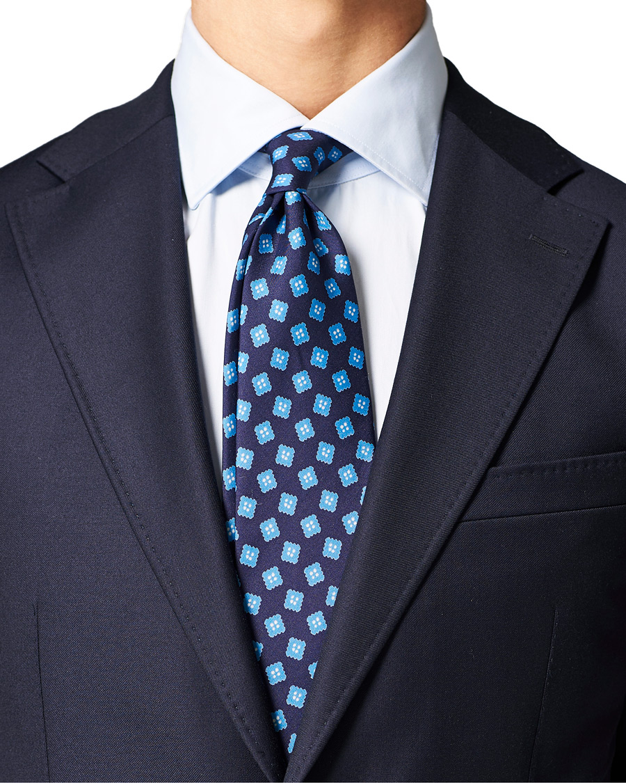 Herre | E. Marinella 1963 Archive 8 cm Silk Tie Navy | E. Marinella | 1963 Archive 8 cm Silk Tie Navy