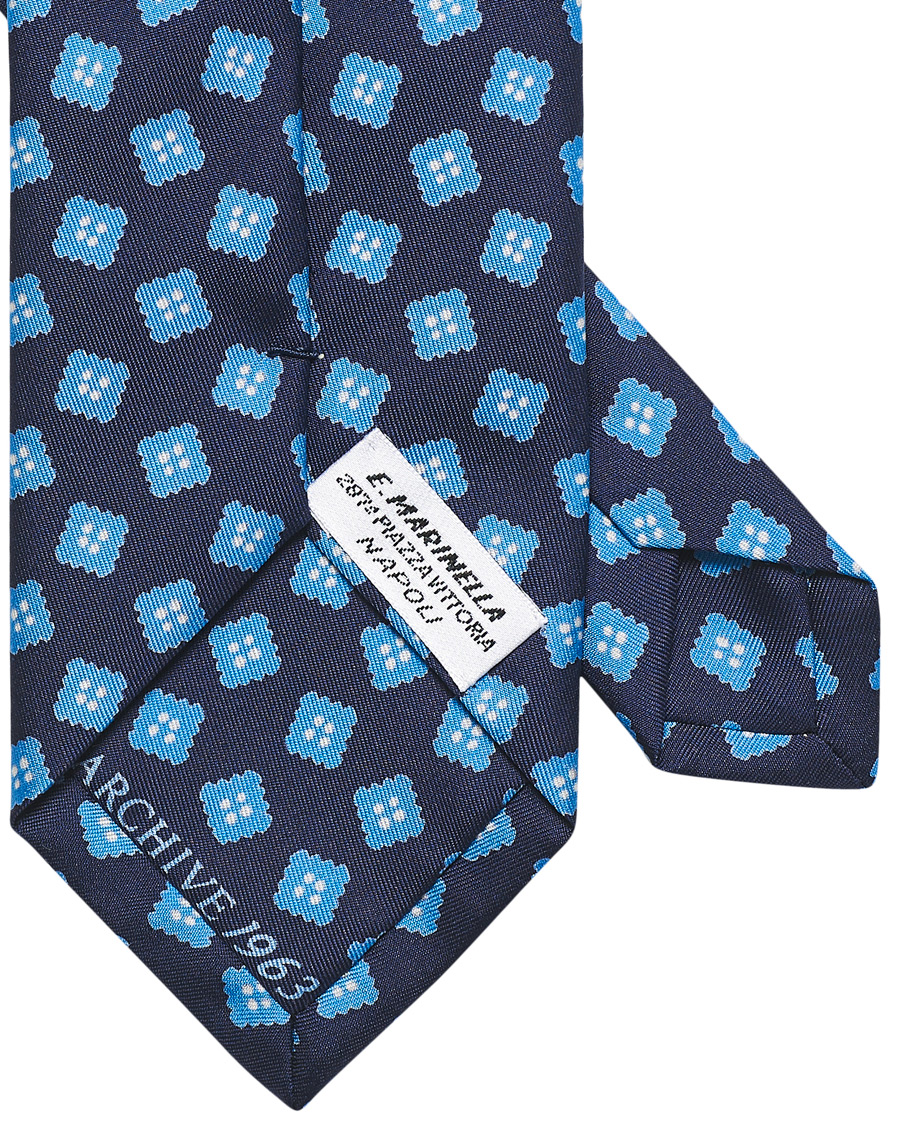 Herre | E. Marinella 1963 Archive 8 cm Silk Tie Navy | E. Marinella | 1963 Archive 8 cm Silk Tie Navy