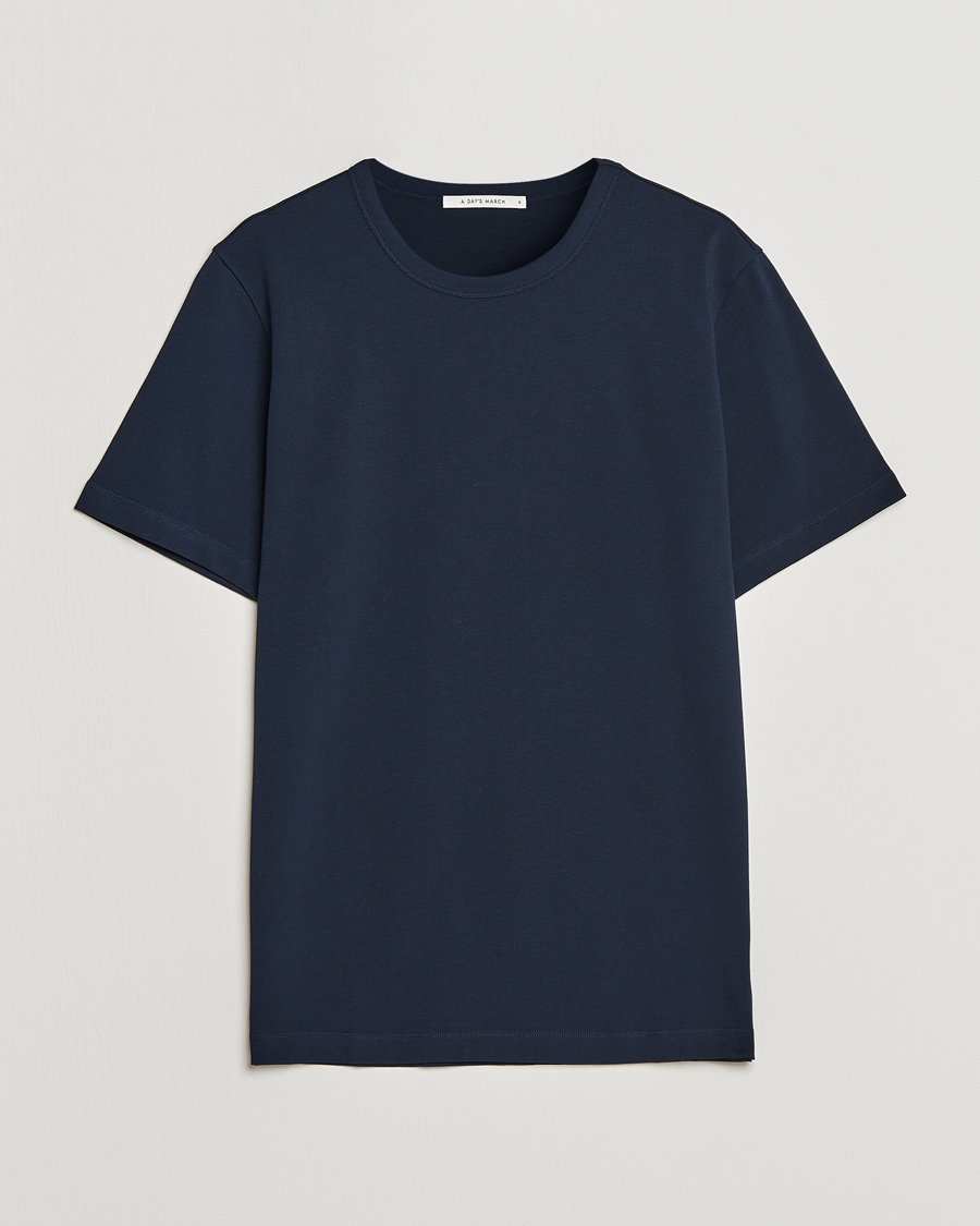 Herre | T-Shirts | A Day's March | Heavyweight T-Shirt Navy