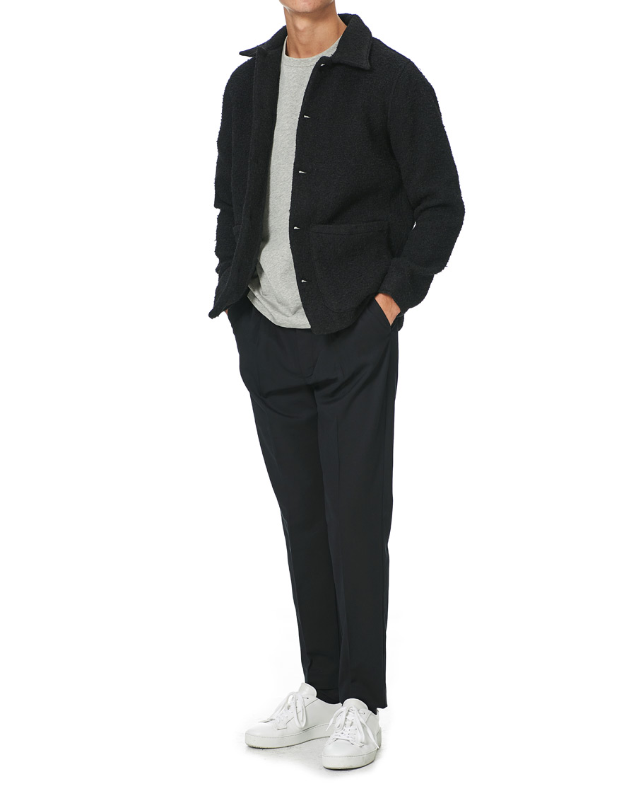 Herre | Skjorter | A Day's March | Rugged Wool Overshirt Charcoal