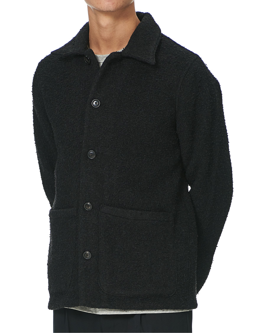 Herre | Skjorter | A Day's March | Rugged Wool Overshirt Charcoal