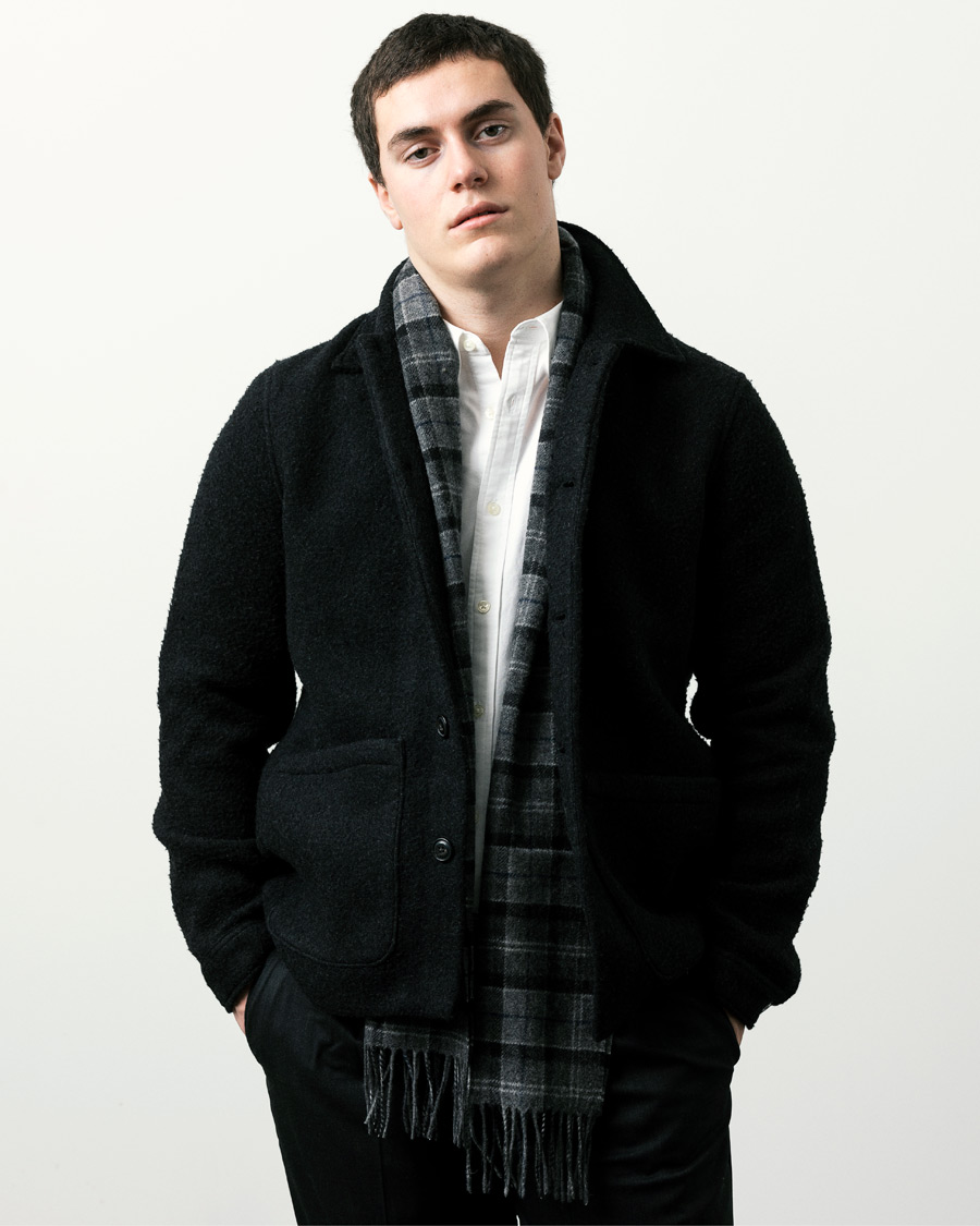 Herre | Skjorter | A Day's March | Rugged Wool Overshirt Charcoal