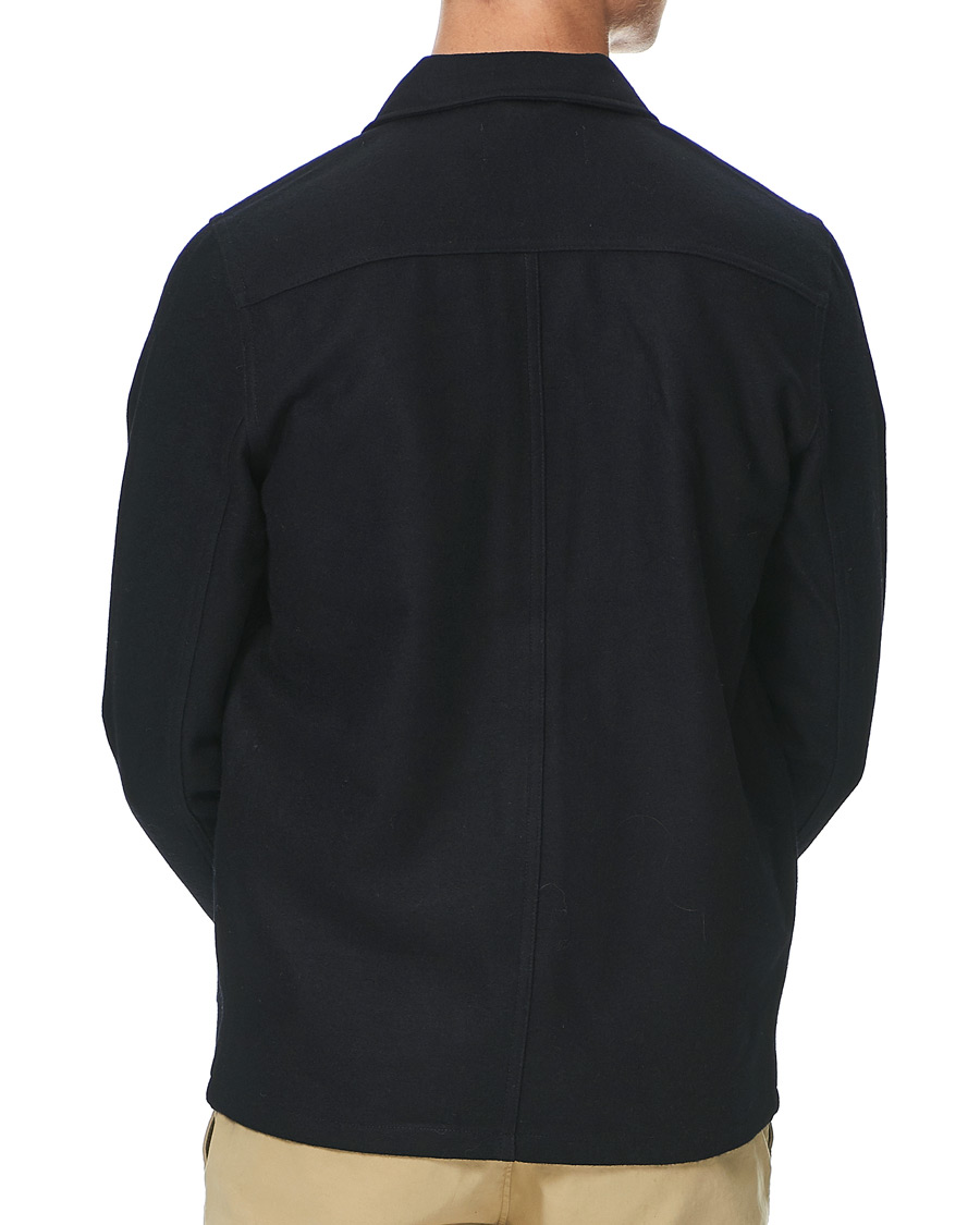 Herre | Skjorter | A Day's March | Original Wool Overshirt Navy