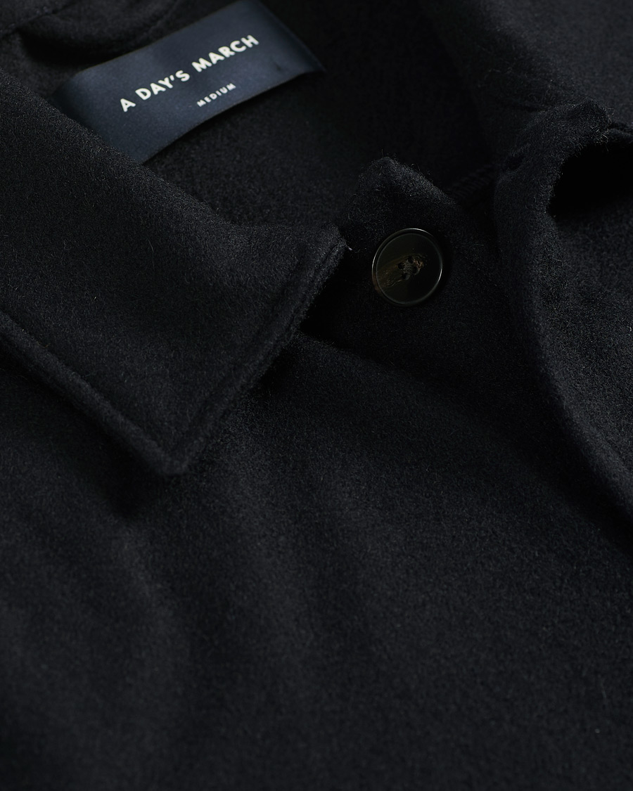 Herre | Skjorter | A Day's March | Original Wool Overshirt Navy