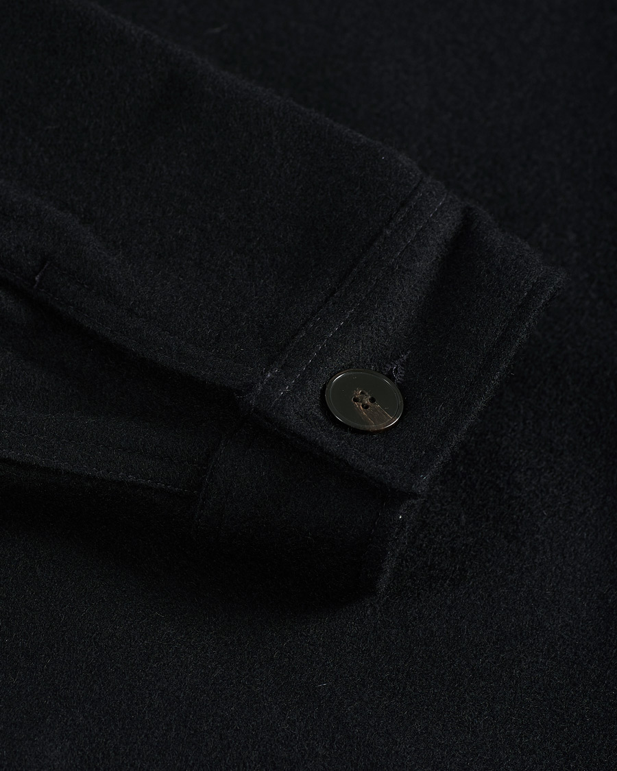 Herre | Skjorter | A Day's March | Original Wool Overshirt Navy