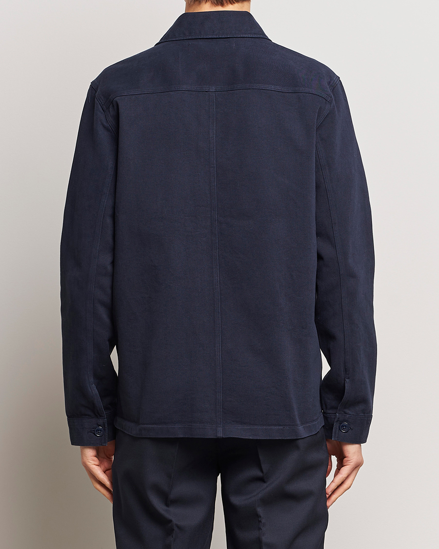 Herre | Skjorter | A Day's March | Patch Pocket Sturdy Twill Overshirt Navy