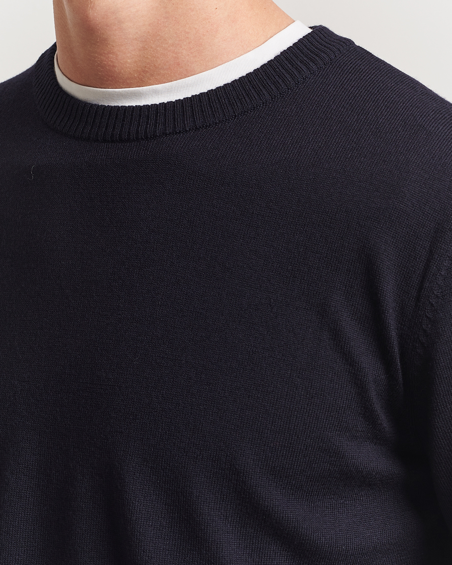 Herre | Gensere | A Day's March | Álagon Merino Crew Navy