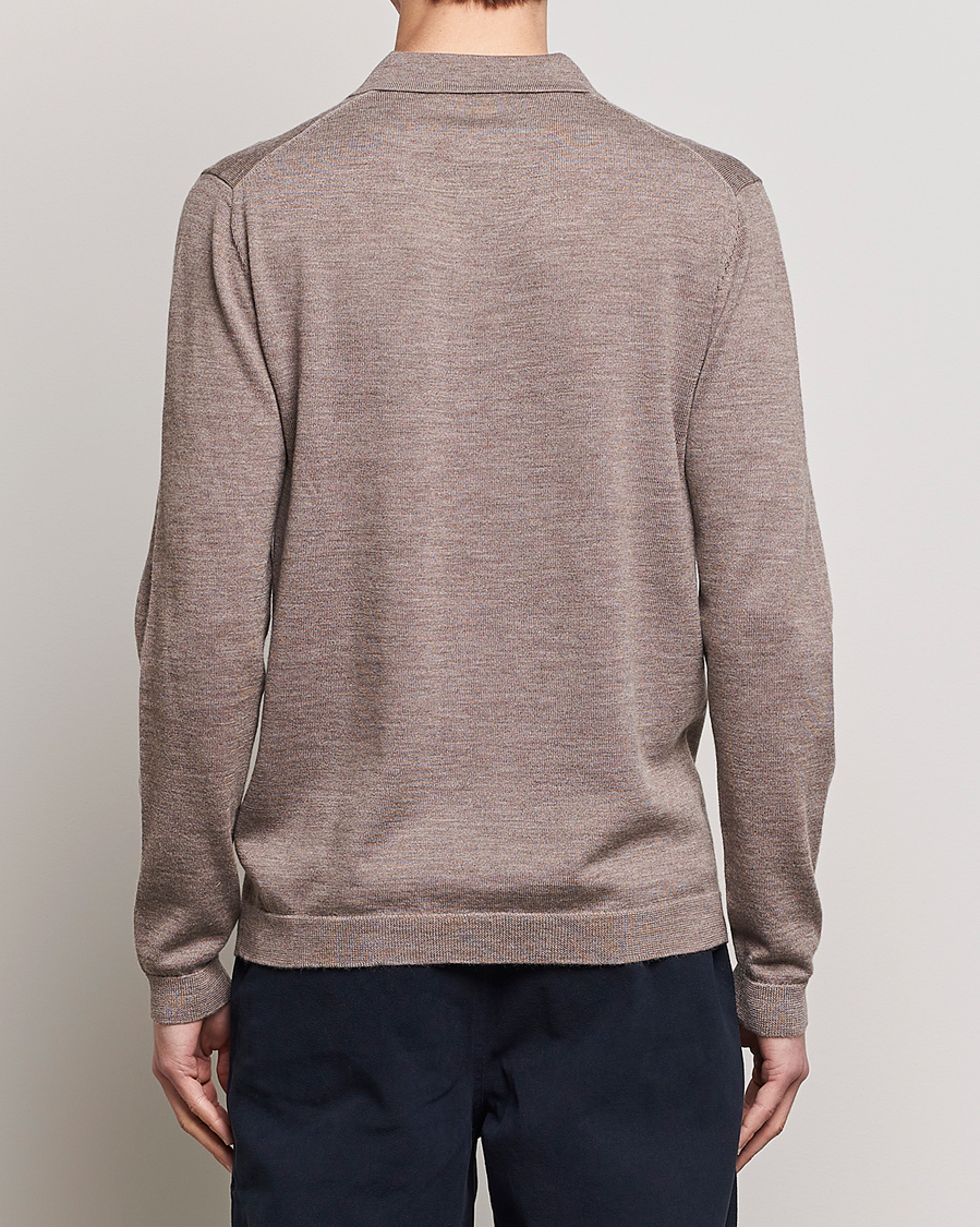 Herre | Gensere | A Day's March | Ambroz Merino Polo Taupe