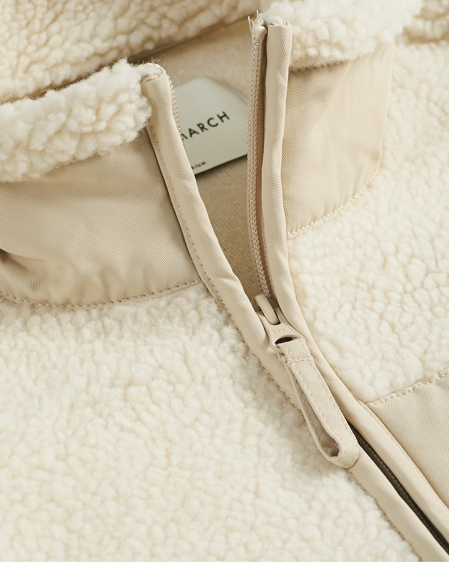 Herre | Gensere | A Day's March | Granån Recycled Fleece Jacket Off White