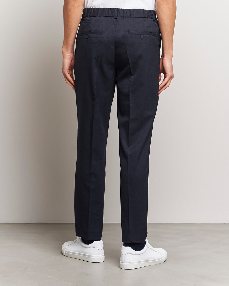 Herre | Bukser | A Day's March | Smart Trousers Wool Twill Navy