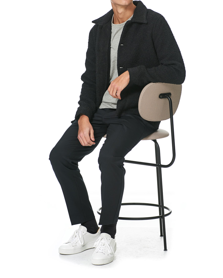 Herre | Bukser | A Day's March | Smart Trousers Wool Twill Black