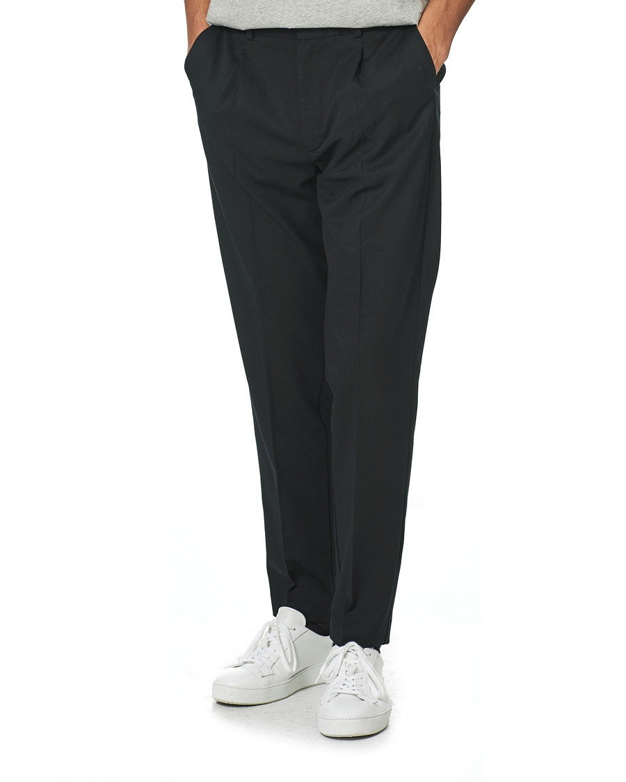 Herre | Bukser | A Day's March | Smart Trousers Wool Twill Black
