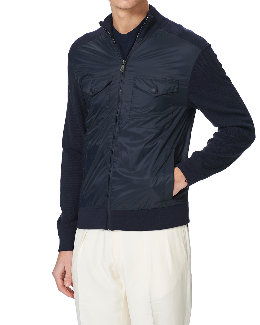 Herre | Gensere | Ralph Lauren Purple Label | Hybrid Zip Sweater Classic Navy