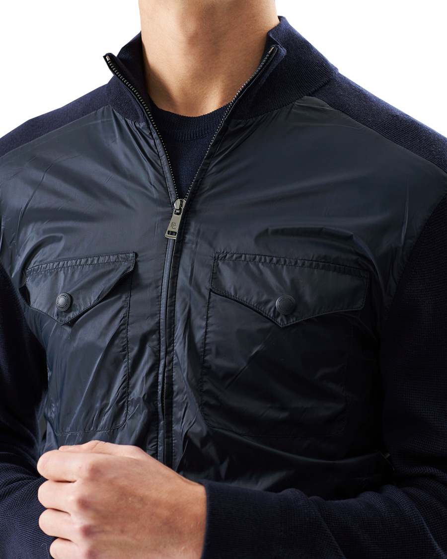 Herre | Gensere | Ralph Lauren Purple Label | Hybrid Zip Sweater Classic Navy