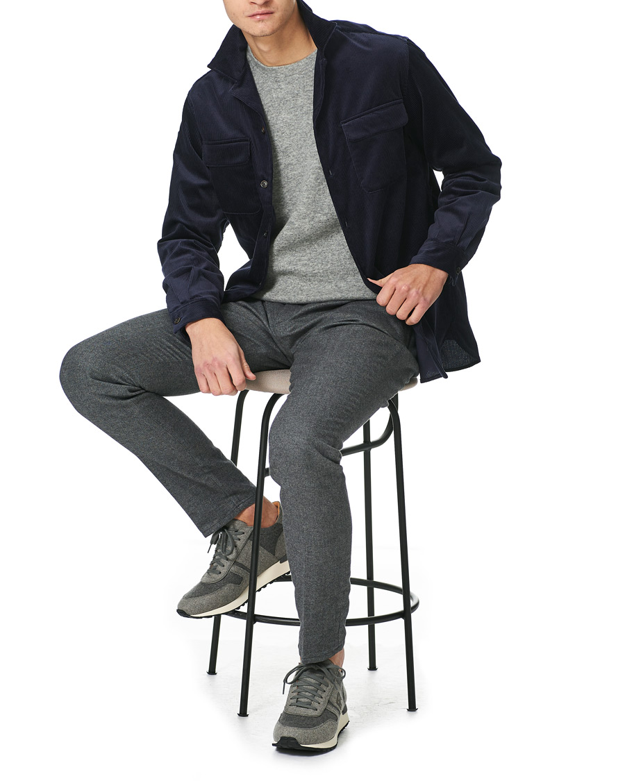 Herre | Skjorter | Ralph Lauren Purple Label | Double Pocket Overshirt Classic Navy