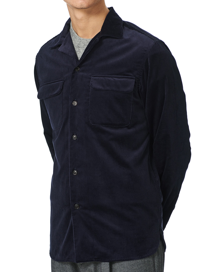 Herre | Skjorter | Ralph Lauren Purple Label | Double Pocket Overshirt Classic Navy