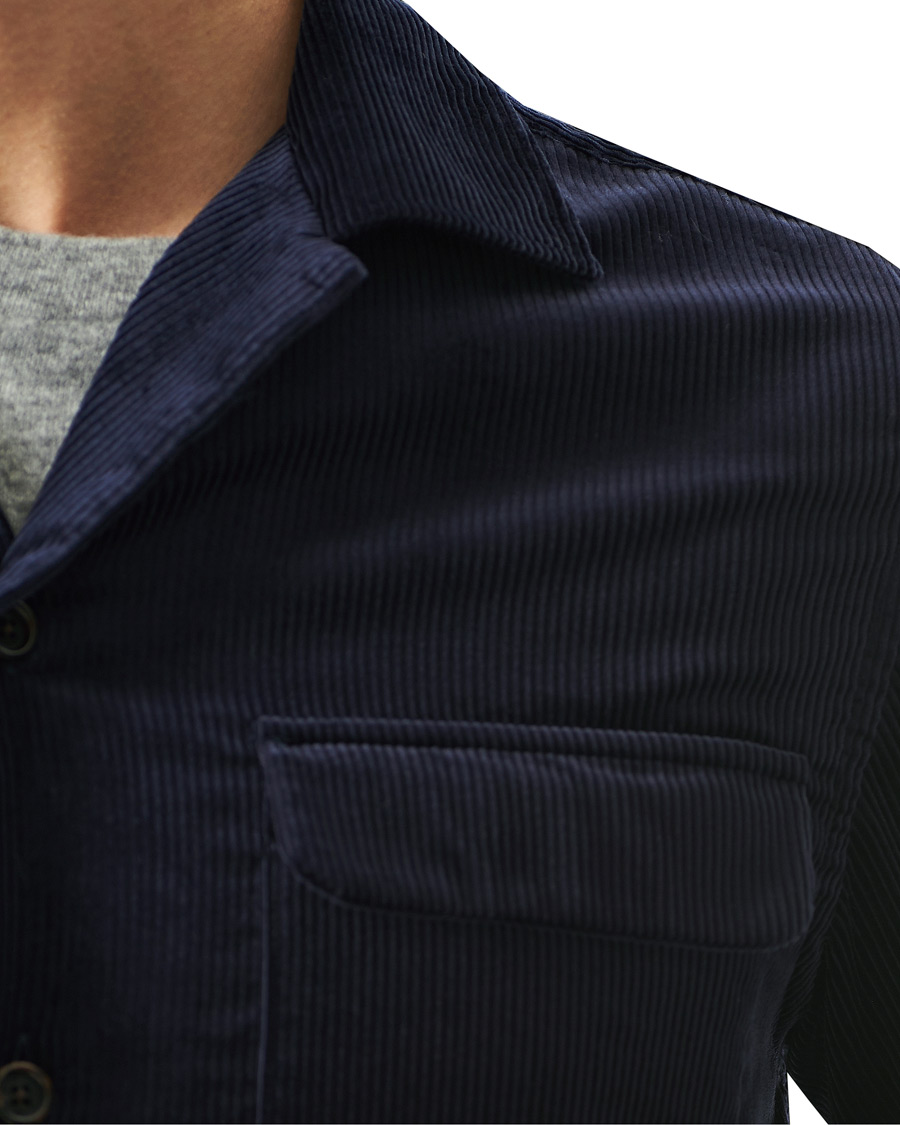 Herre | Skjorter | Ralph Lauren Purple Label | Double Pocket Overshirt Classic Navy