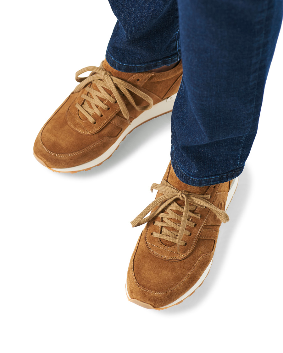 Herre | Ralph Lauren Purple Label Ethan Running Sneakers Brown Suede | Ralph Lauren Purple Label | Ethan Running Sneakers Brown Suede