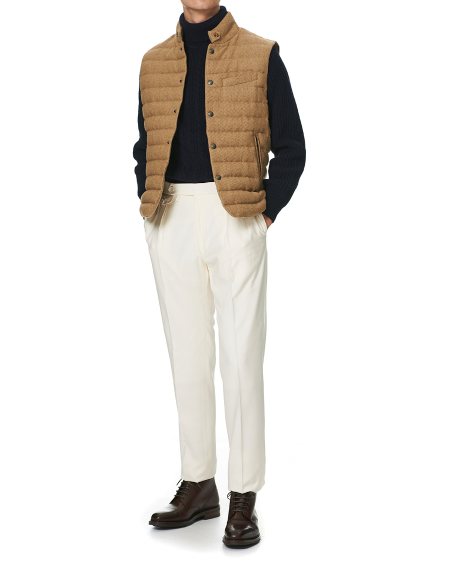 Herre | Jakker | Ralph Lauren Purple Label | Whitwell Wool Tweed Down Vest Classic Camel