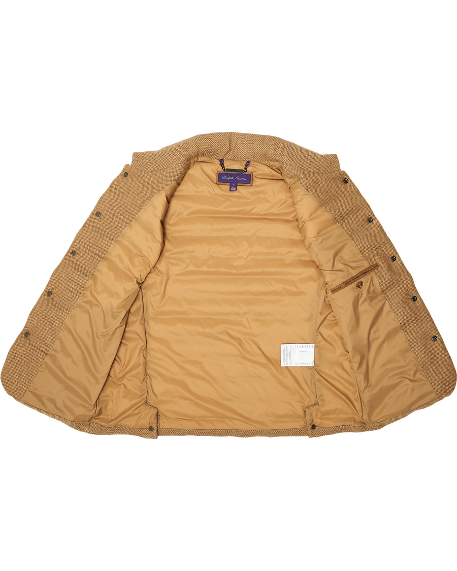Herre | Jakker | Ralph Lauren Purple Label | Whitwell Wool Tweed Down Vest Classic Camel
