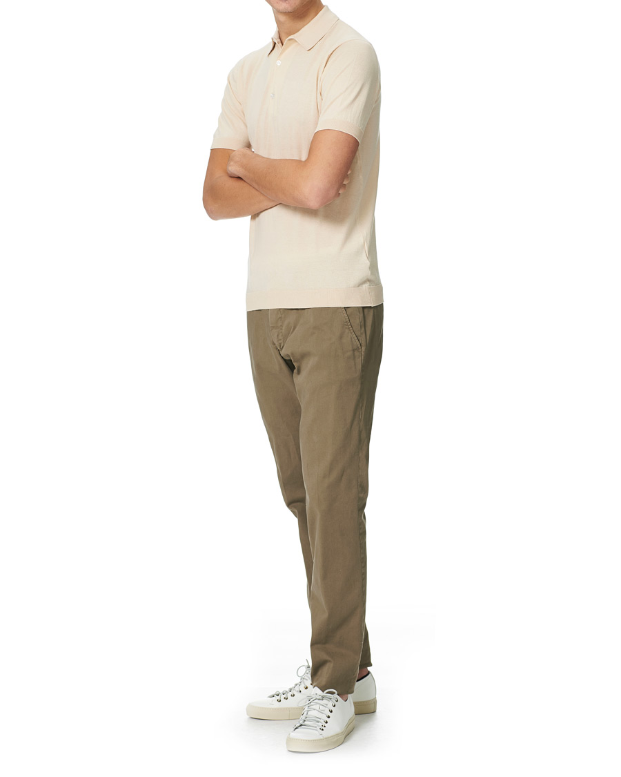 Herre | Pikéer | John Smedley | Adrian Slim Fit Sea Island Polo Ecru
