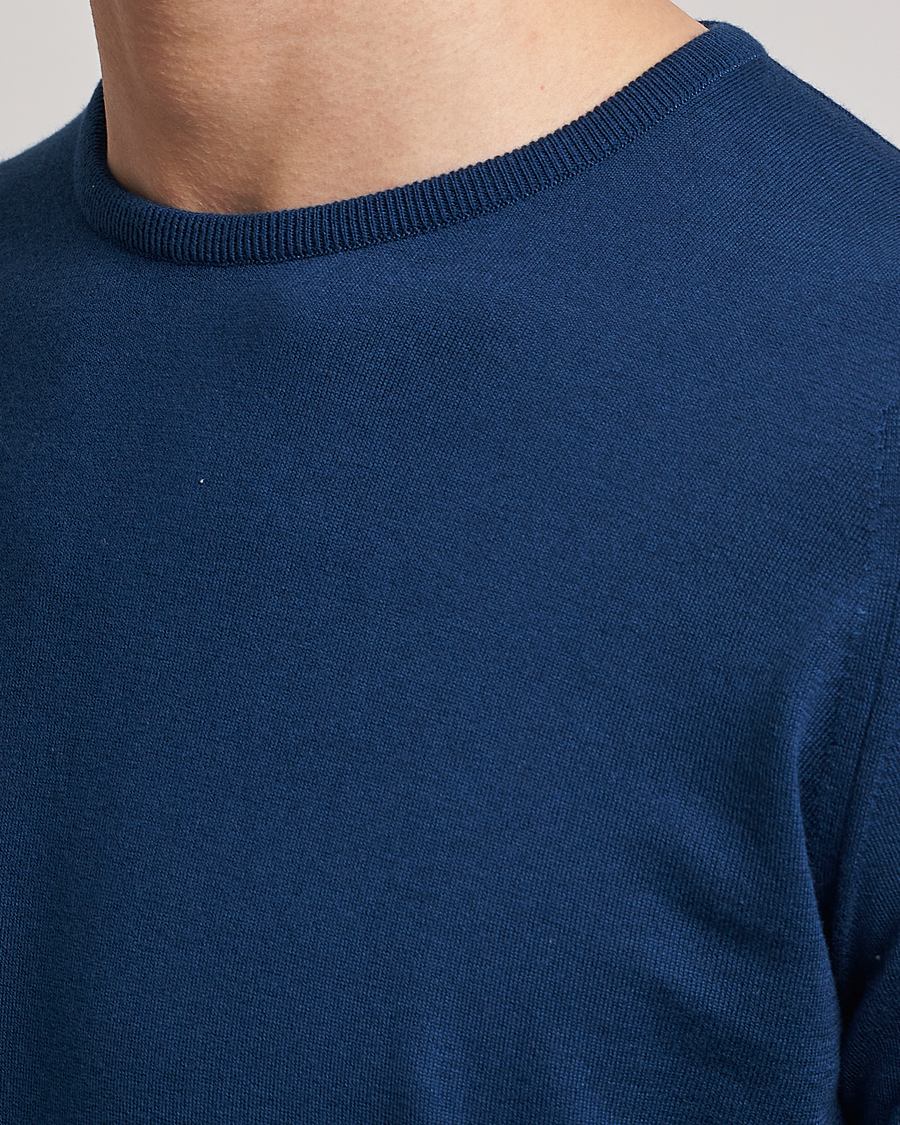 Herre | Gensere | John Smedley | Hatfield Sea Island Crew Neck Indigo