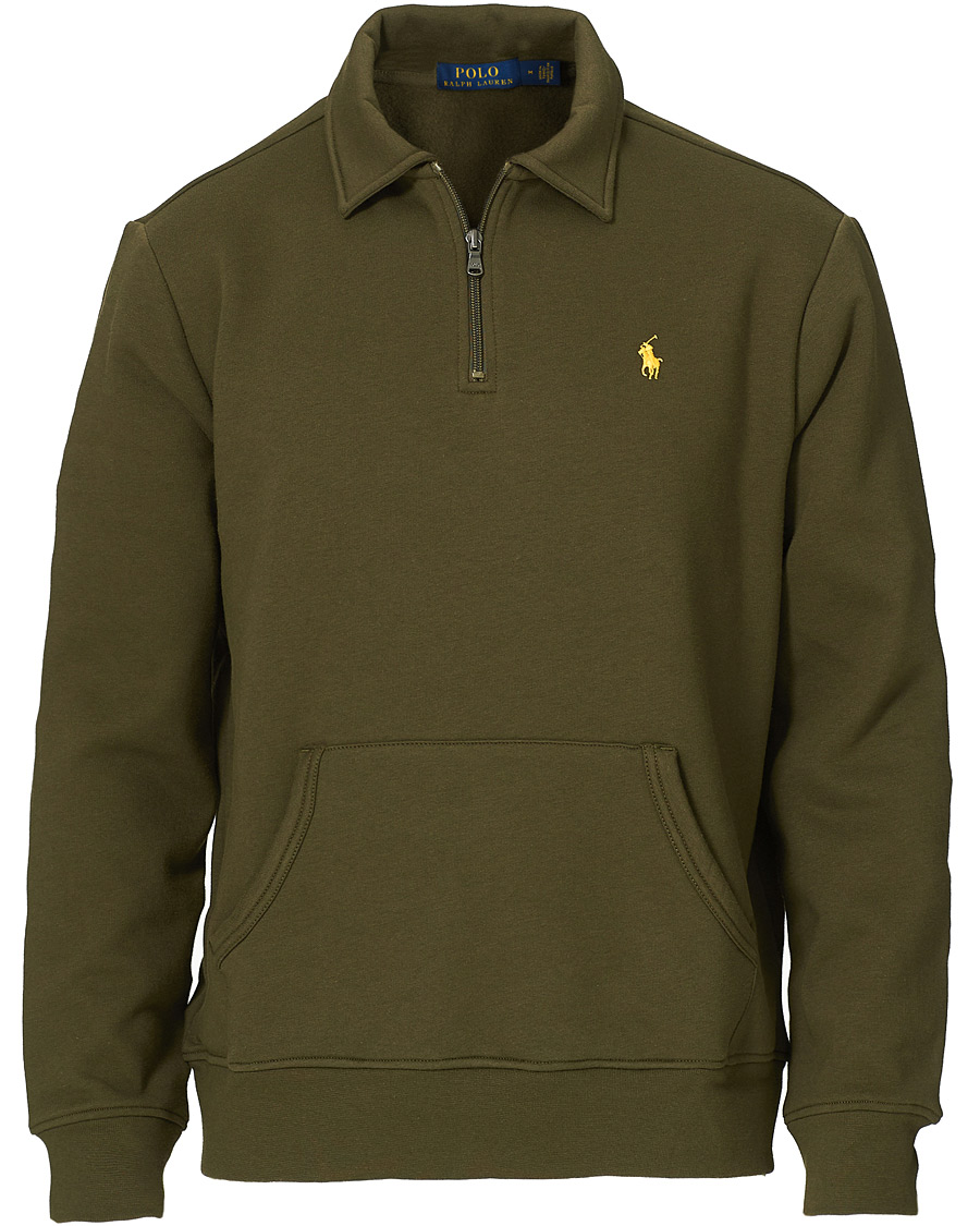 Herre | Gensere | Polo Ralph Lauren | Graphic Fleece Half Zip Sweater Defender Green
