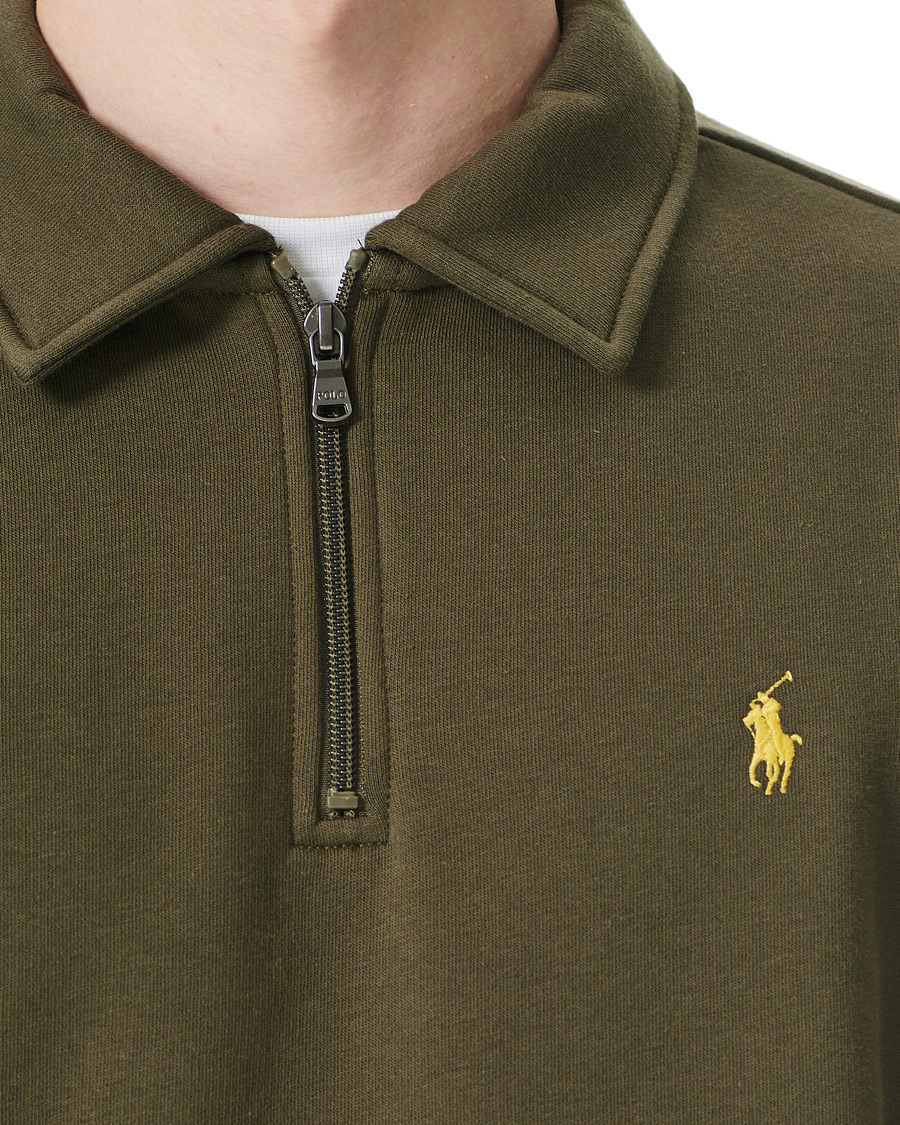 Herre | Gensere | Polo Ralph Lauren | Graphic Fleece Half Zip Sweater Defender Green
