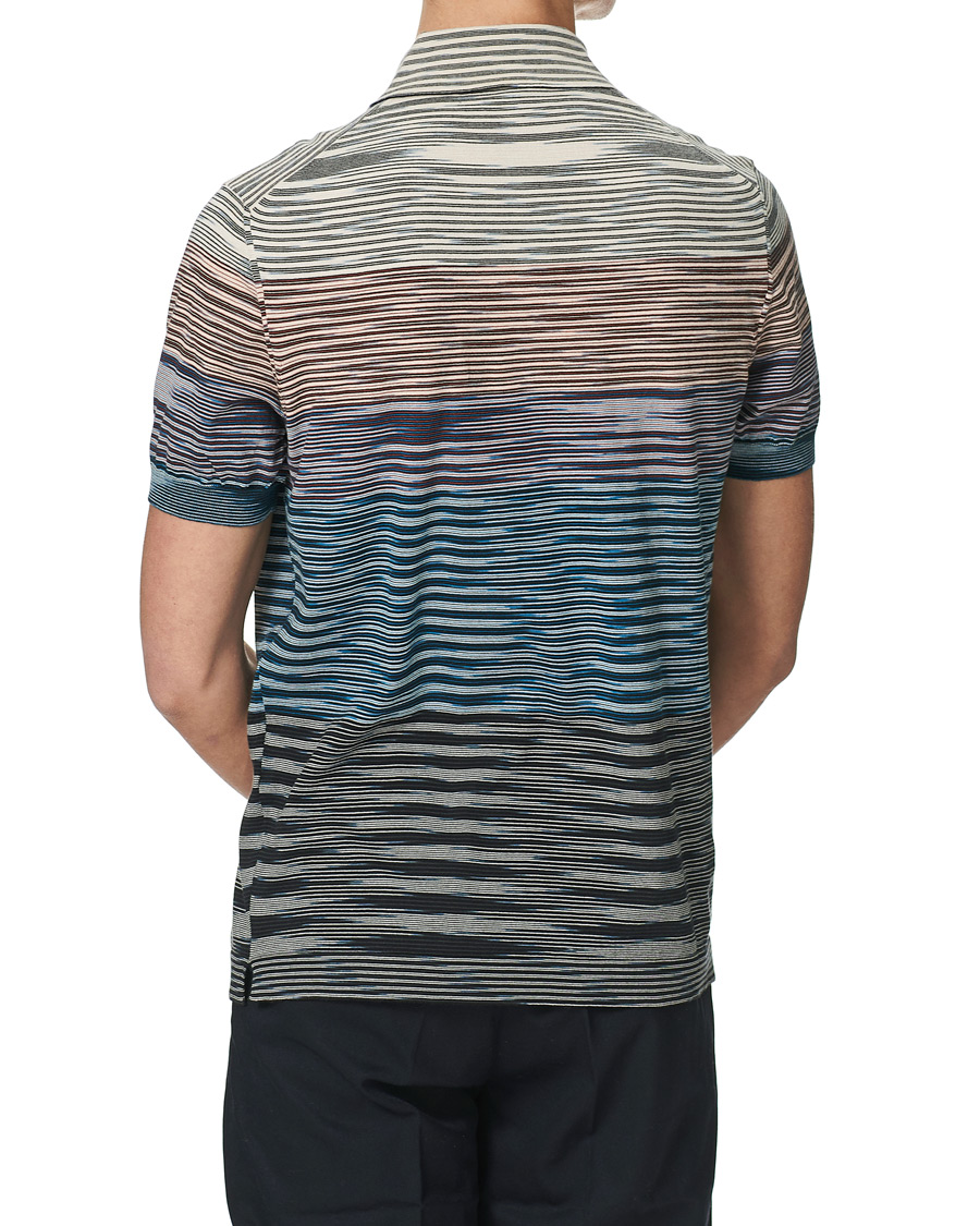 Herre | Pikéer | Missoni | Degradé Knitted Short Sleeve Polo Multicolour